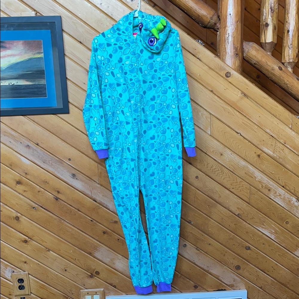 Cat & Jack Blue and Purple Kids Footie Pajamas